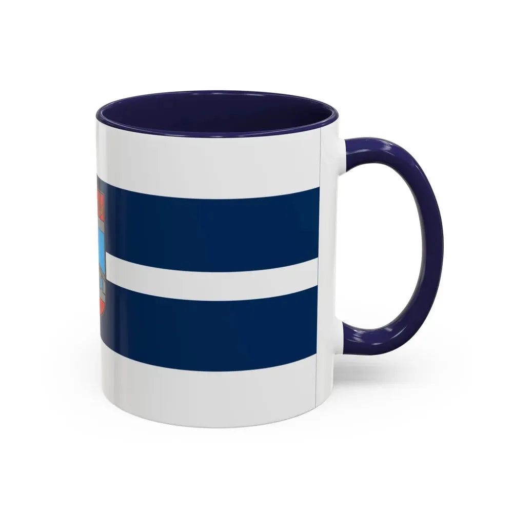 Flag of Osijek Baranja County Croatia - Accent Coffee Mug - Go Mug Yourself