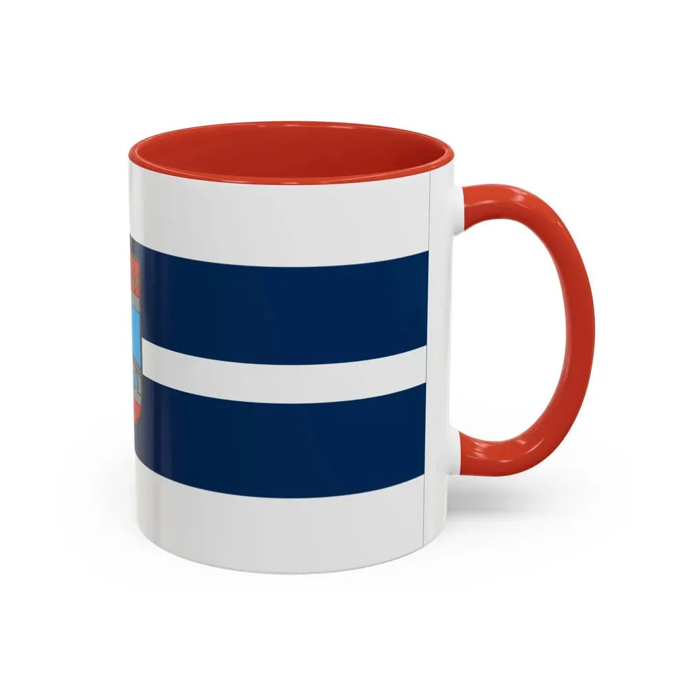 Flag of Osijek Baranja County Croatia - Accent Coffee Mug - Go Mug Yourself