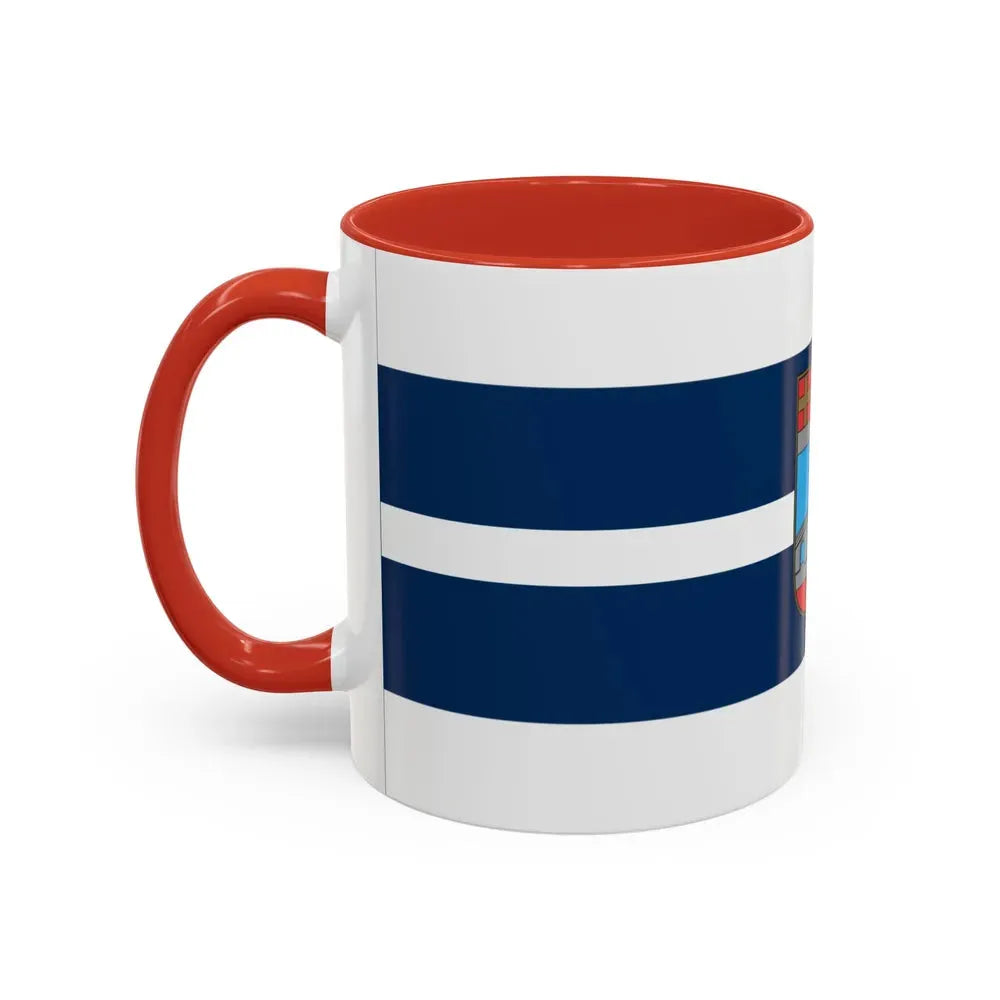 Flag of Osijek Baranja County Croatia - Accent Coffee Mug - Go Mug Yourself