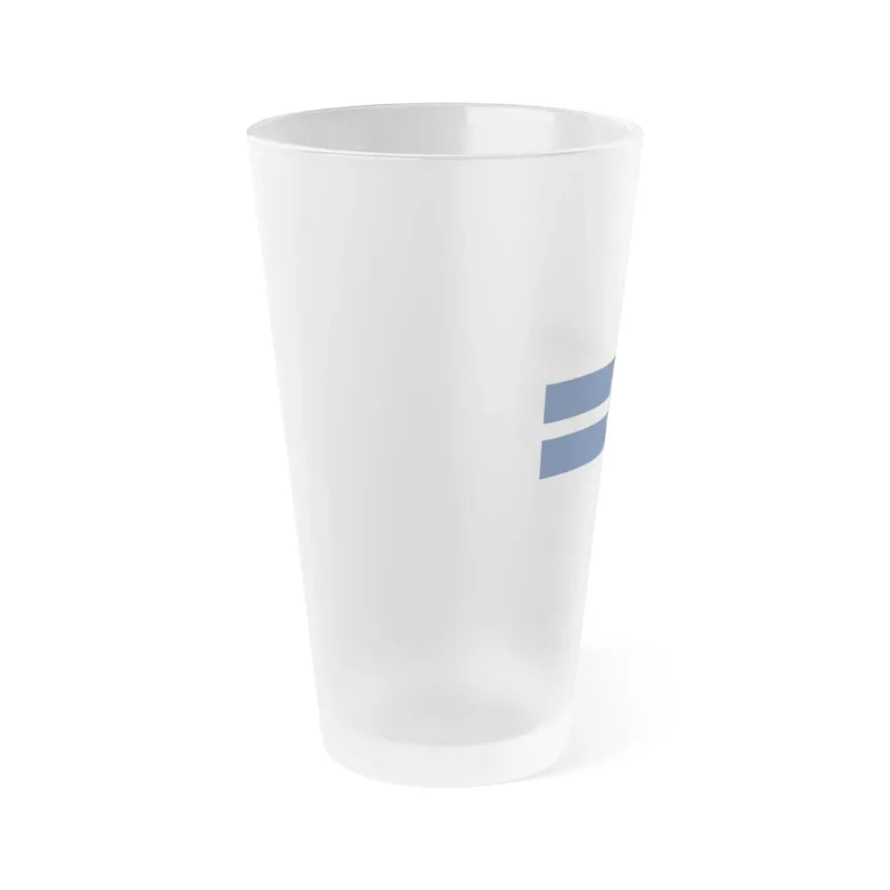 Flag of Osijek Baranja County Croatia - Frosted Pint Glass 16oz - Go Mug Yourself