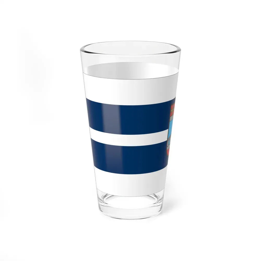 Flag of Osijek Baranja County Croatia - Pint Glass 16oz - Go Mug Yourself