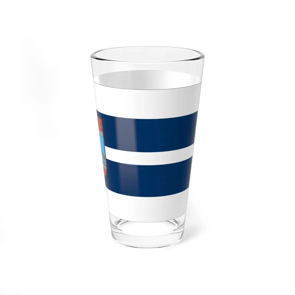 Flag of Osijek Baranja County Croatia - Pint Glass 16oz - Go Mug Yourself