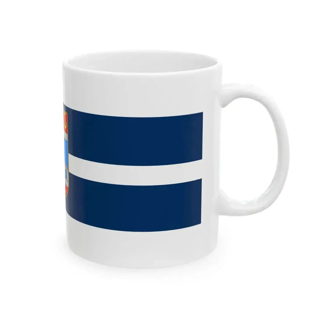 Flag of Osijek-Baranja County (Croatia) White Coffee Mug - Go Mug Yourself