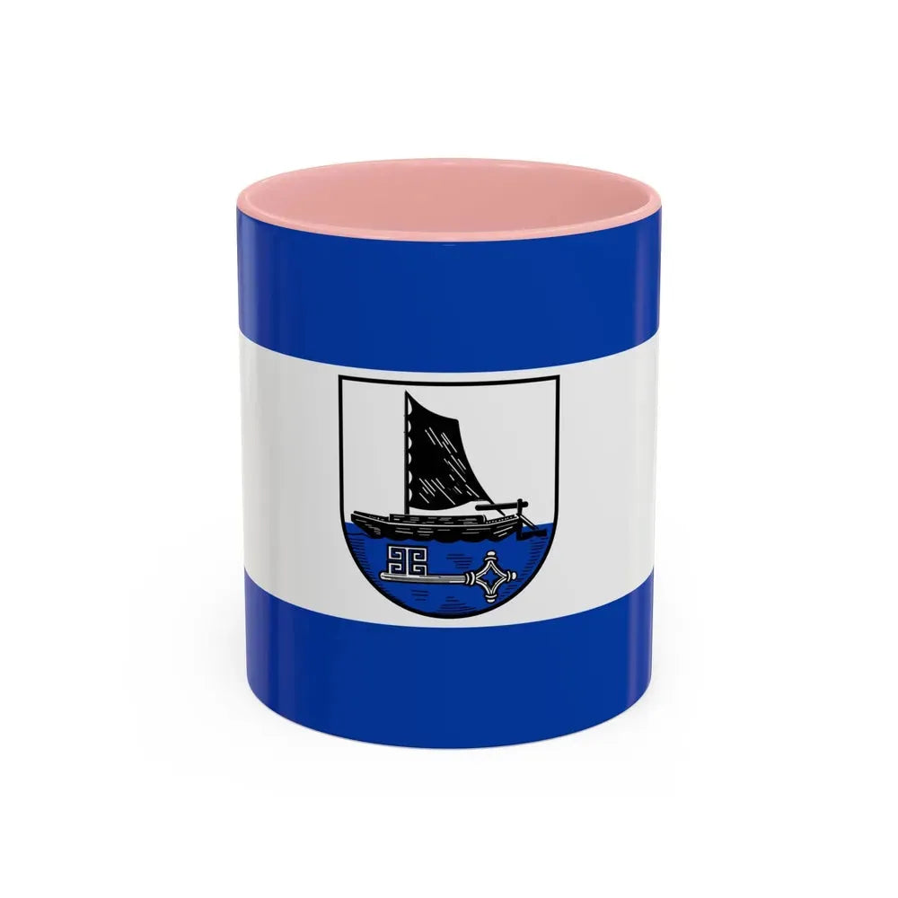 Flag of Osterholz Germany - Accent Coffee Mug 11oz Pink - Go Mug Yourself