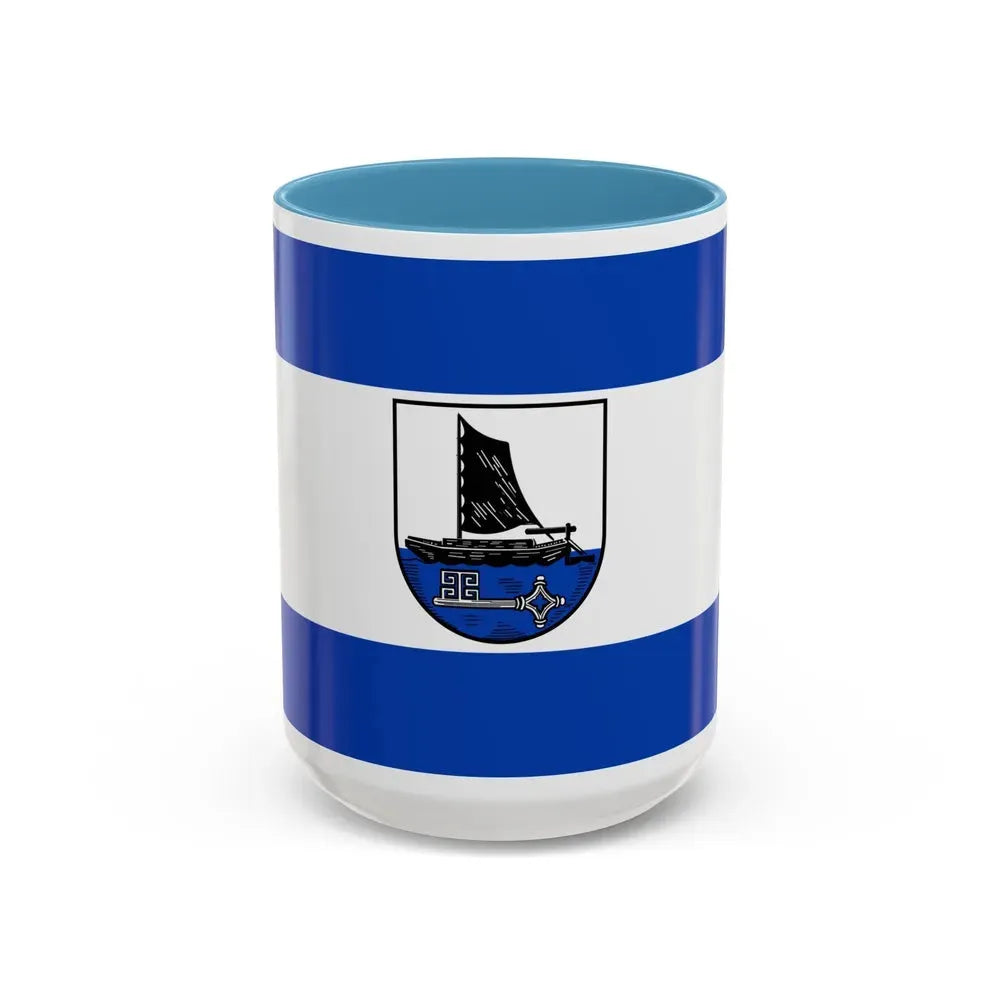 Flag of Osterholz Germany - Accent Coffee Mug 15oz Light Blue - Go Mug Yourself