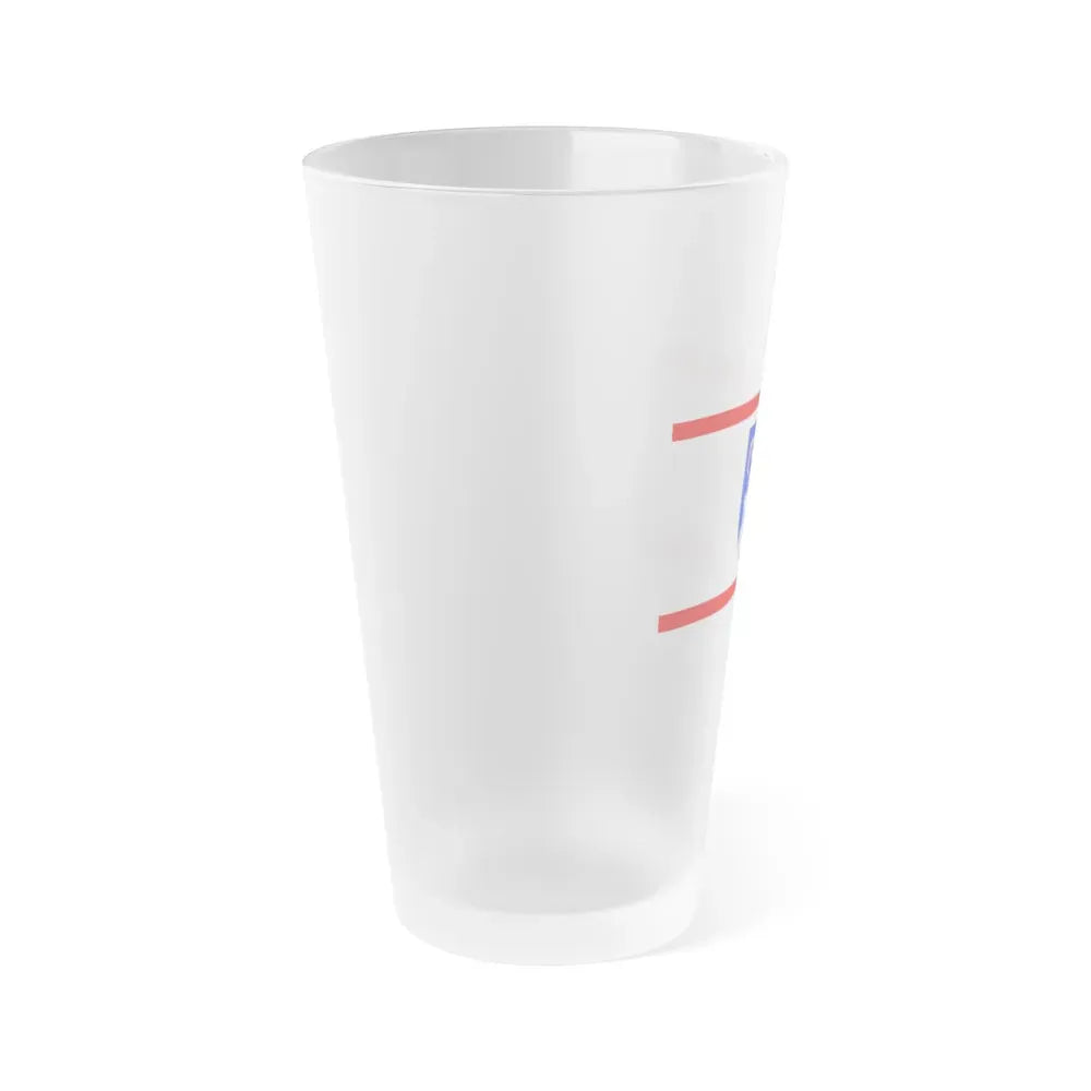 Flag of Ostholstein Germany - Frosted Pint Glass 16oz - Go Mug Yourself