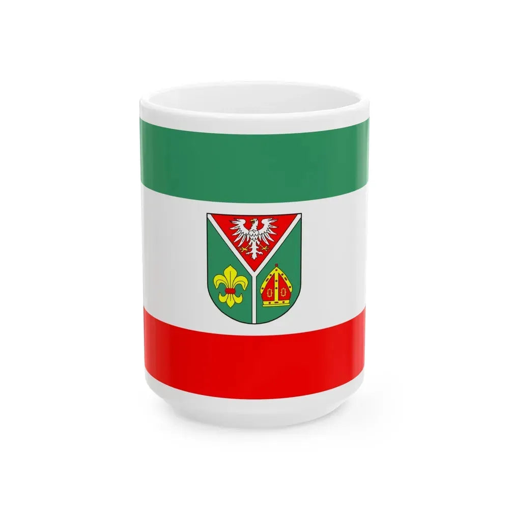 Flag of Ostprignitz Ruppin Germany - White Coffee Mug 15oz - Go Mug Yourself