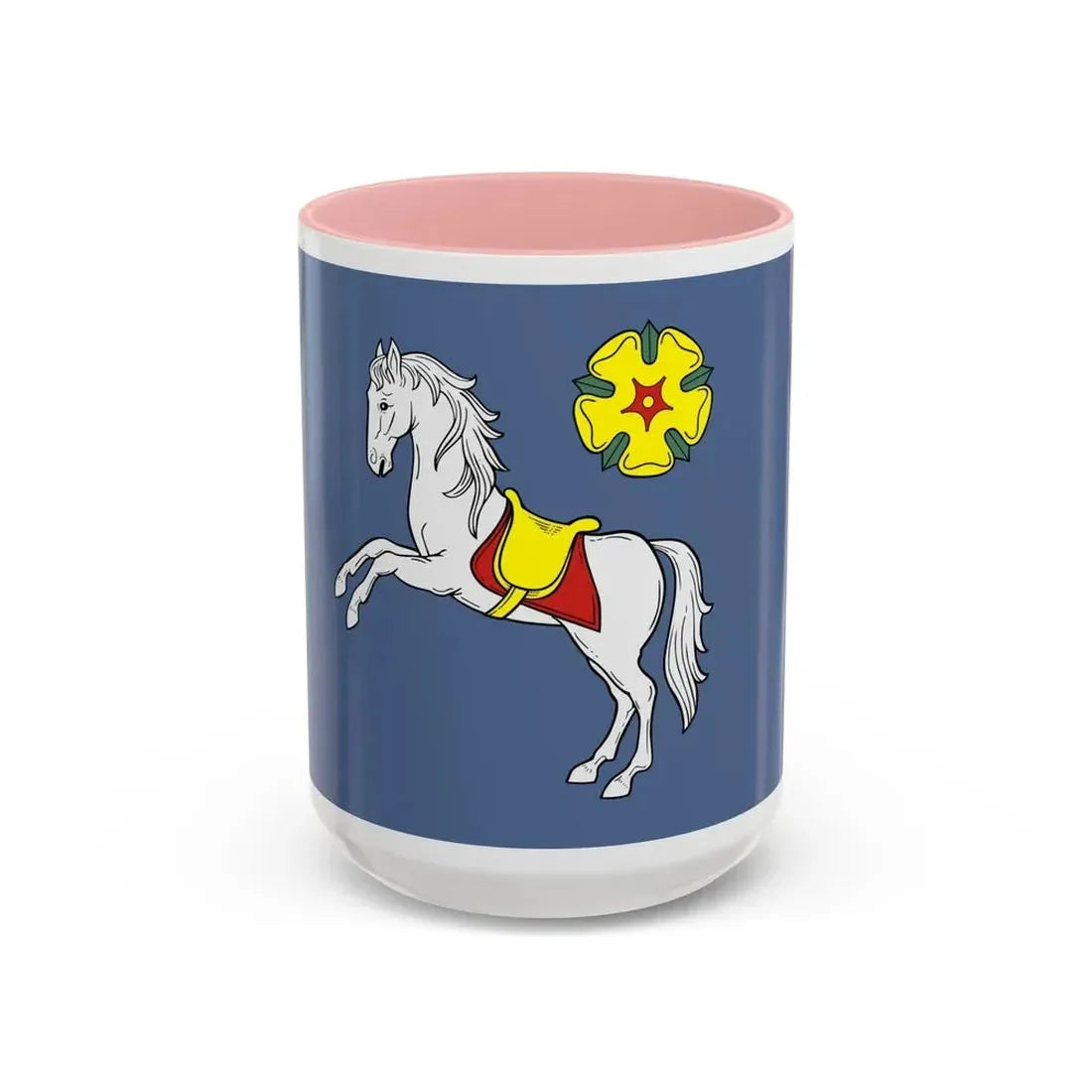 Flag of Ostrava Czech Republic - Accent Coffee Mug 15oz Pink - Go Mug Yourself