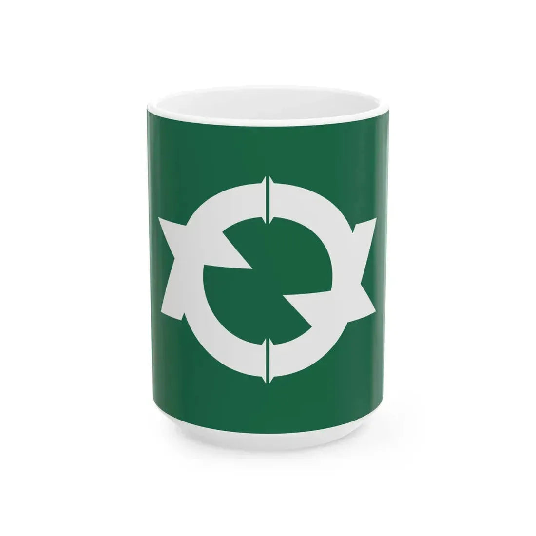 Flag of Otake Hiroshima (Japan) White Coffee Mug 15oz - Go Mug Yourself