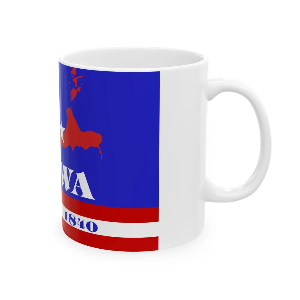 Flag of Ottawa County Ohio (United States) White Coffee Mug - Go Mug Yourself