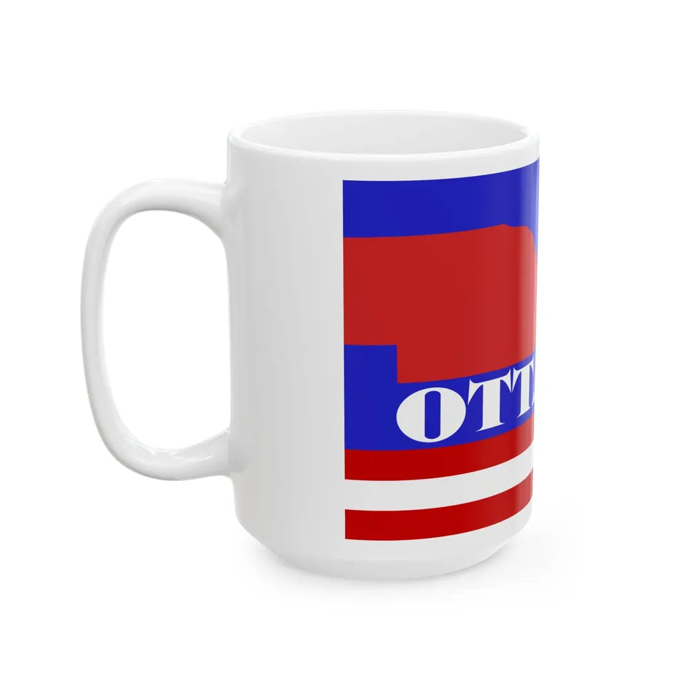 Flag of Ottawa County Ohio (United States) White Coffee Mug - Go Mug Yourself