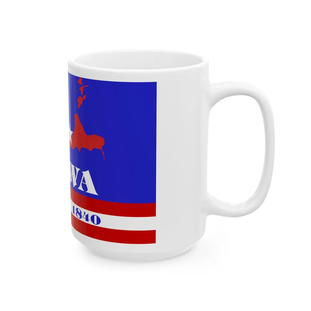 Flag of Ottawa County Ohio (United States) White Coffee Mug - Go Mug Yourself