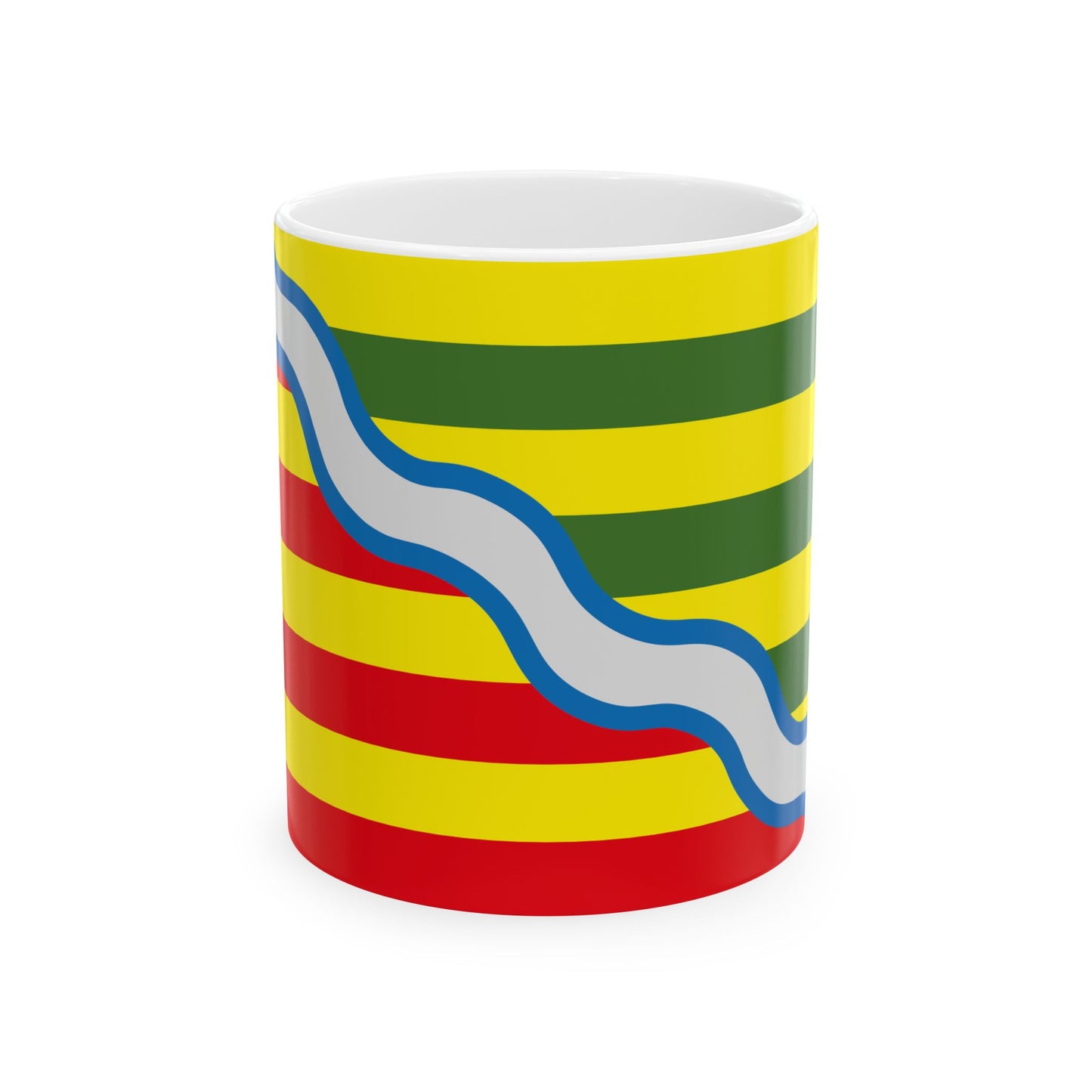 Flag of Oudsbergen Belgium (Belgium) White Coffee Mug-11oz-Go Mug Yourself