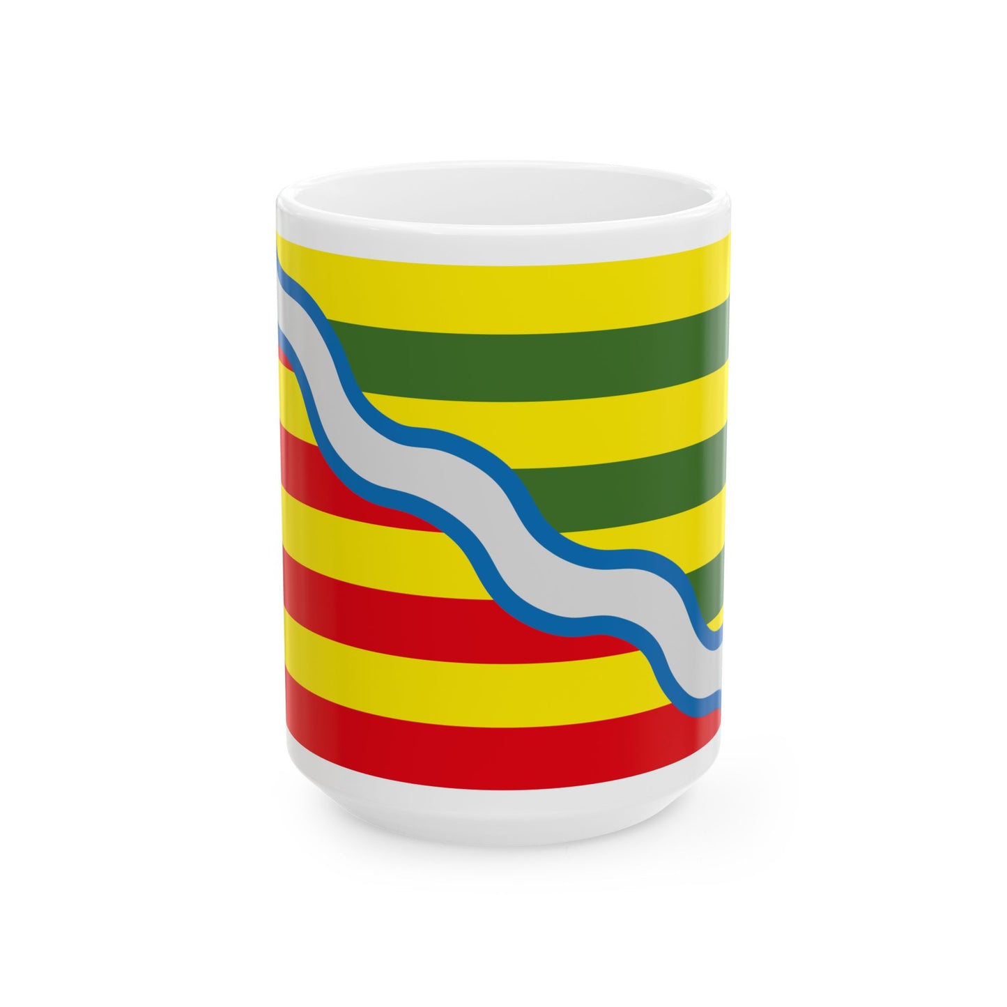 Flag of Oudsbergen Belgium (Belgium) White Coffee Mug-15oz-Go Mug Yourself