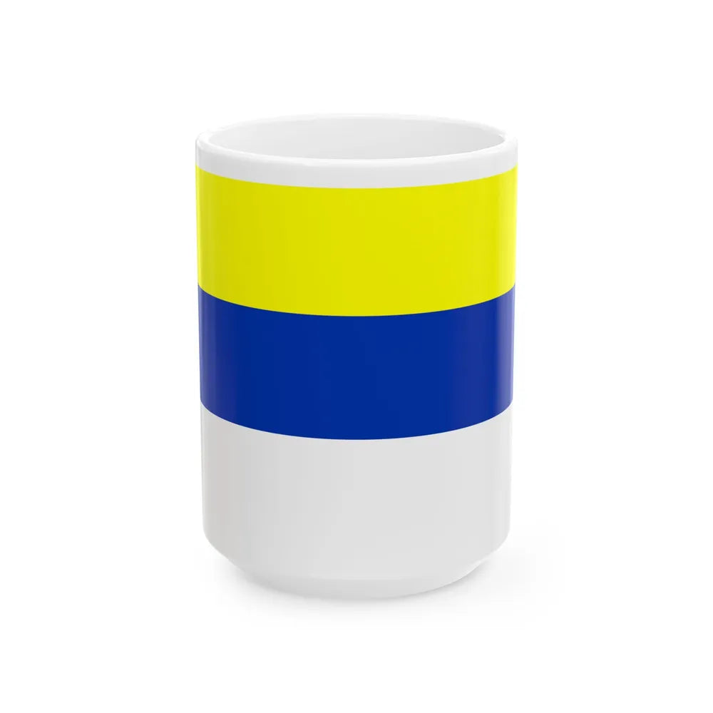 Flag of Ovalle Chile (Chile) White Coffee Mug 15oz - Go Mug Yourself