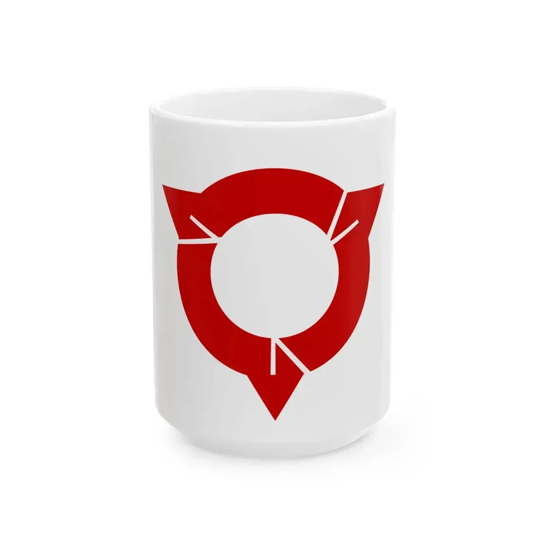 Flag of Owariasahi Aichi red version (Japan) White Coffee Mug 15oz - Go Mug Yourself