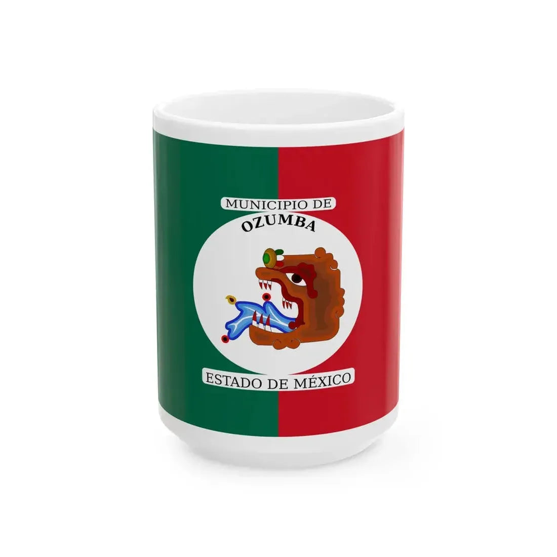 Flag of Ozumba Mexico (Mexico) White Coffee Mug 15oz - Go Mug Yourself