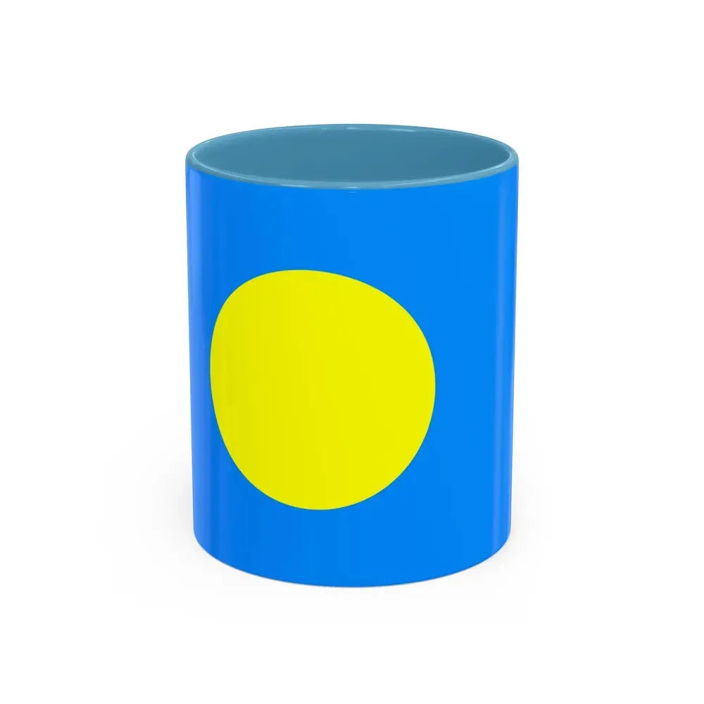 Flag of Palau Palau - Accent Coffee Mug 11oz Light Blue - Go Mug Yourself
