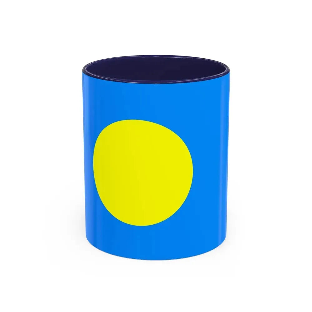 Flag of Palau Palau - Accent Coffee Mug 11oz Navy - Go Mug Yourself
