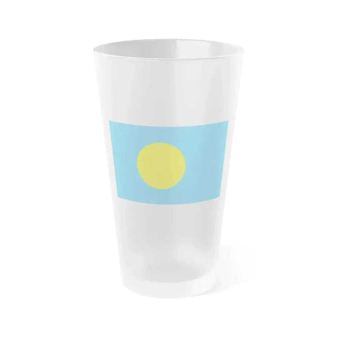 Flag of Palau Palau - Frosted Pint Glass 16oz 16oz Frosted - Go Mug Yourself