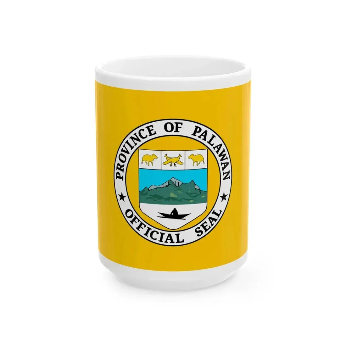 Flag of Palawan Philippines (Philippines) White Coffee Mug 15oz - Go Mug Yourself