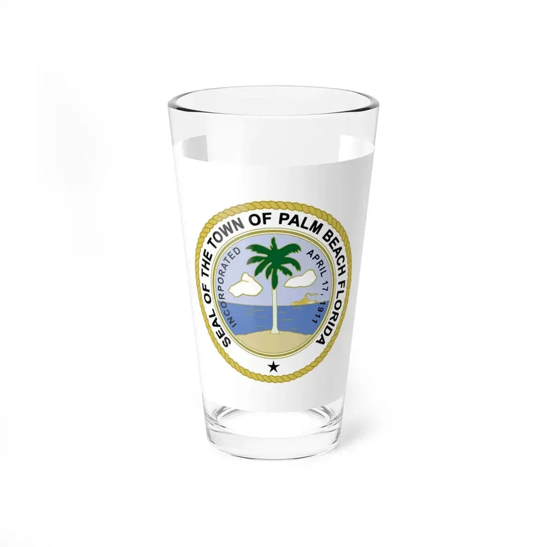 Flag of Palm Beach Florida (United States) Pint Glass 16oz 16oz - Go Mug Yourself