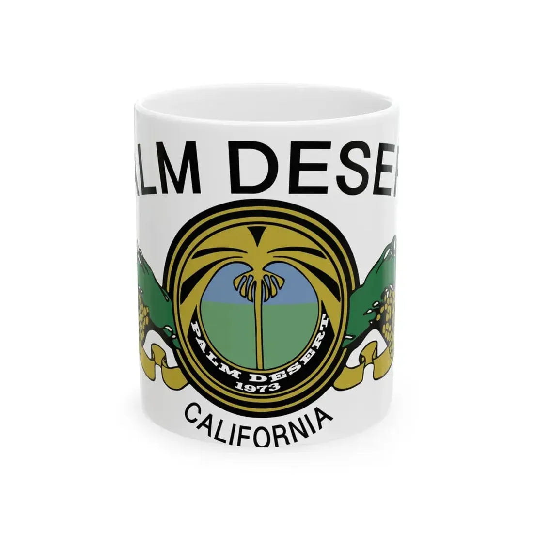 Flag of Palm Desert California (United States) White Coffee Mug 11oz - Go Mug Yourself