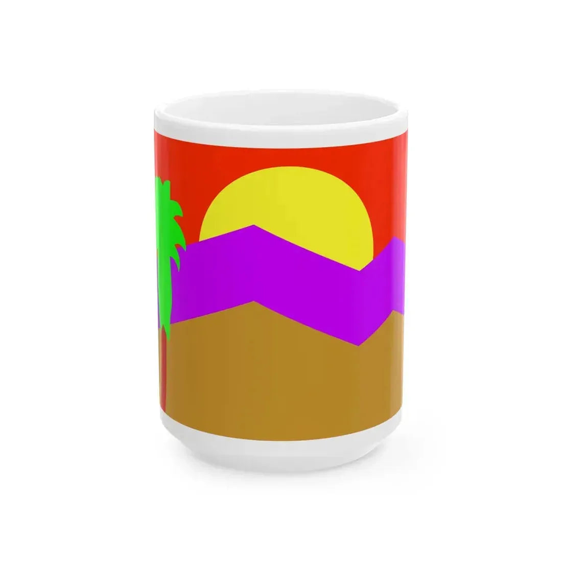 Flag of Palm Springs California (United States) White Coffee Mug 15oz - Go Mug Yourself