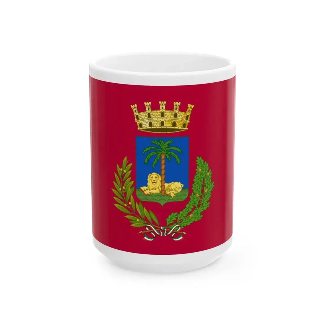 Flag of Palmanova (Italy) White Coffee Mug 15oz - Go Mug Yourself