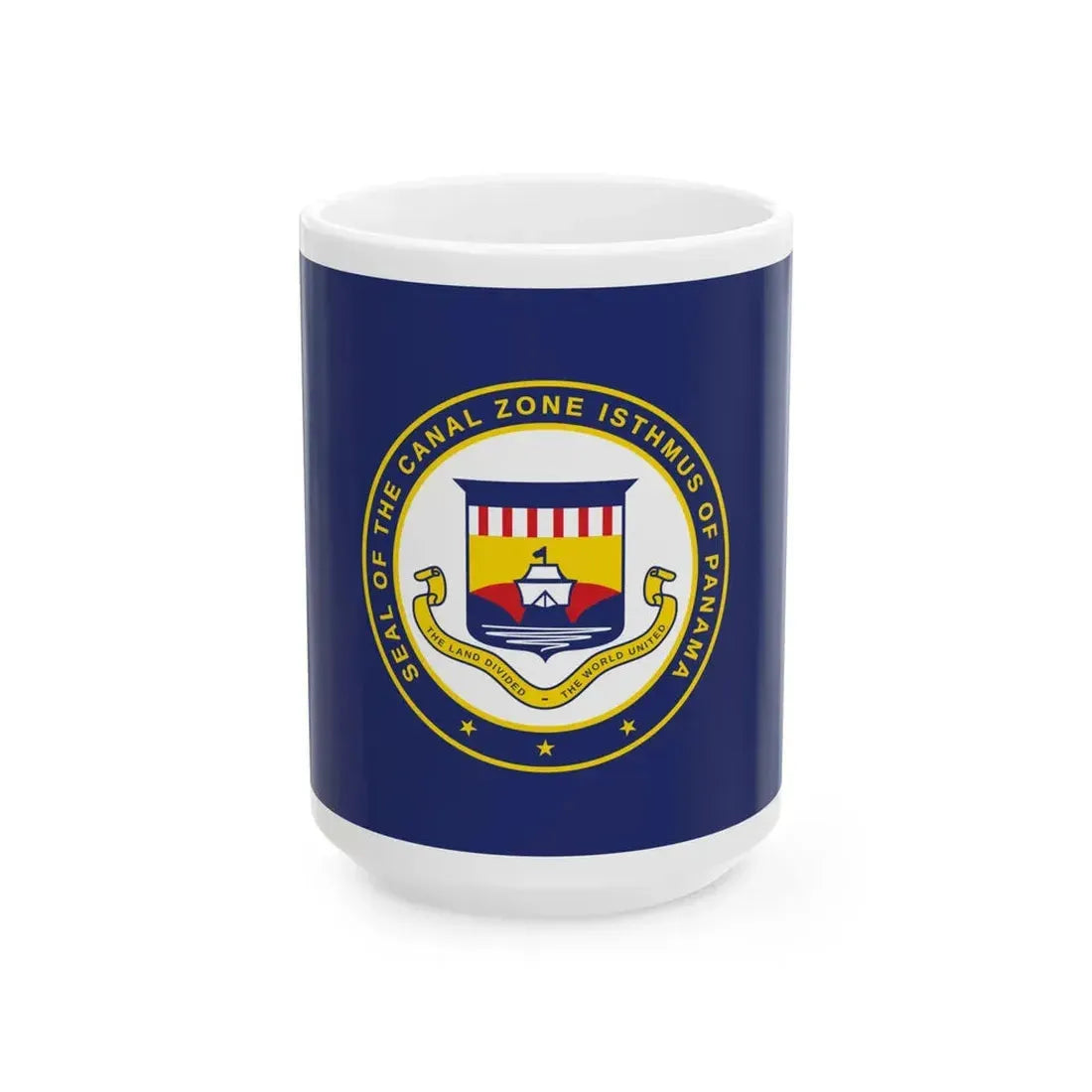 Flag of Panama Canal Zone (Panama) White Coffee Mug 15oz - Go Mug Yourself