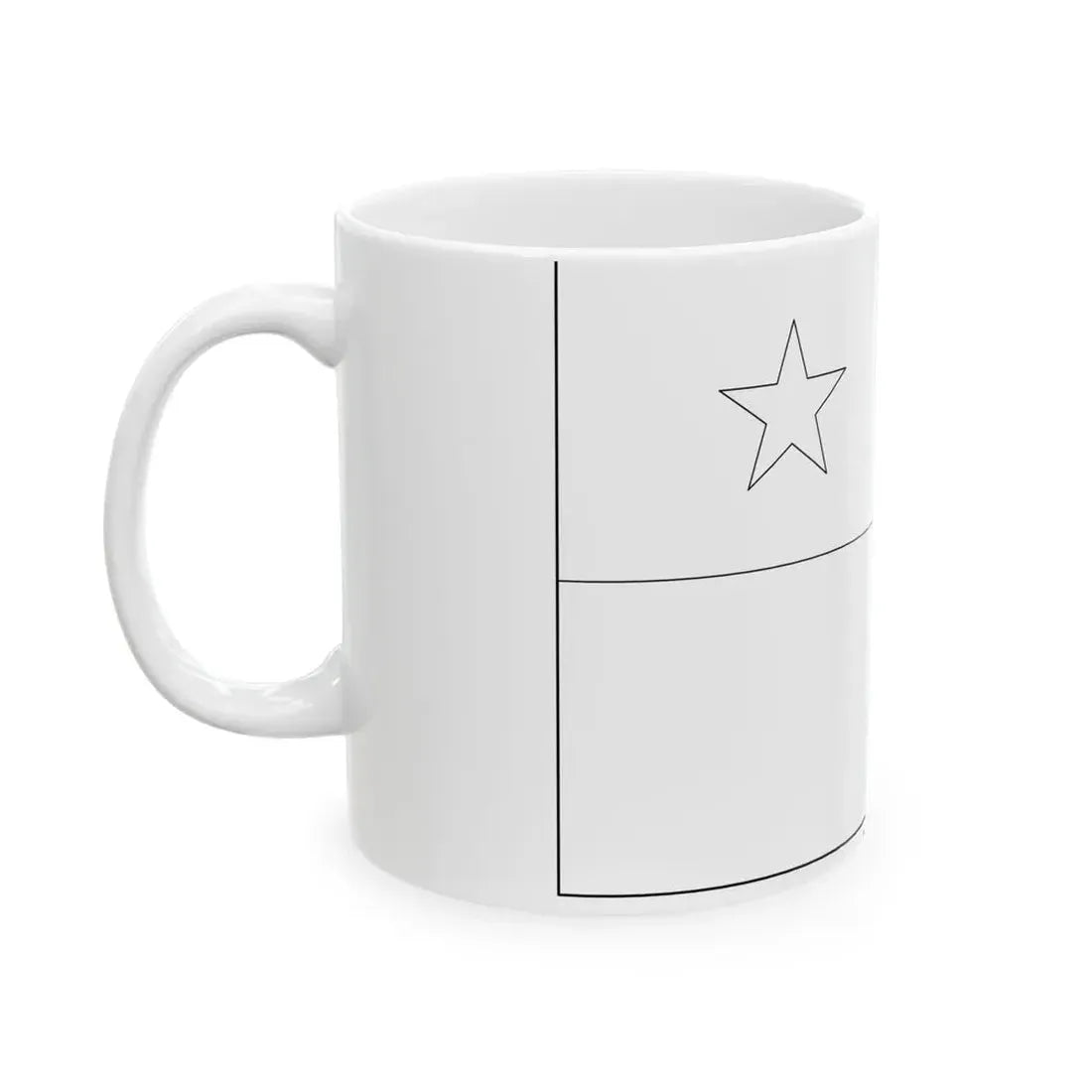 Flag of Panama colouring page (Panama) White Coffee Mug - Go Mug Yourself