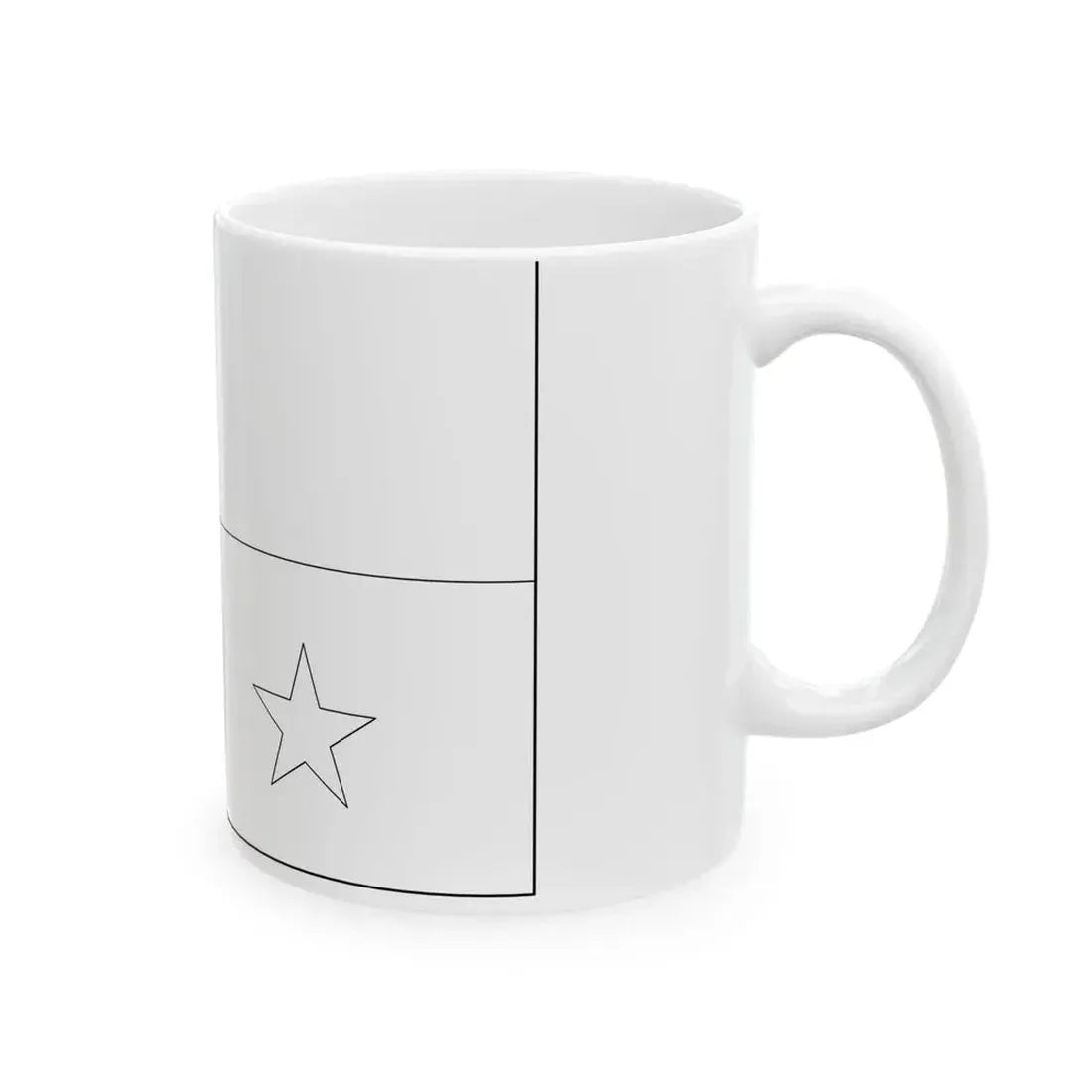 Flag of Panama colouring page (Panama) White Coffee Mug - Go Mug Yourself