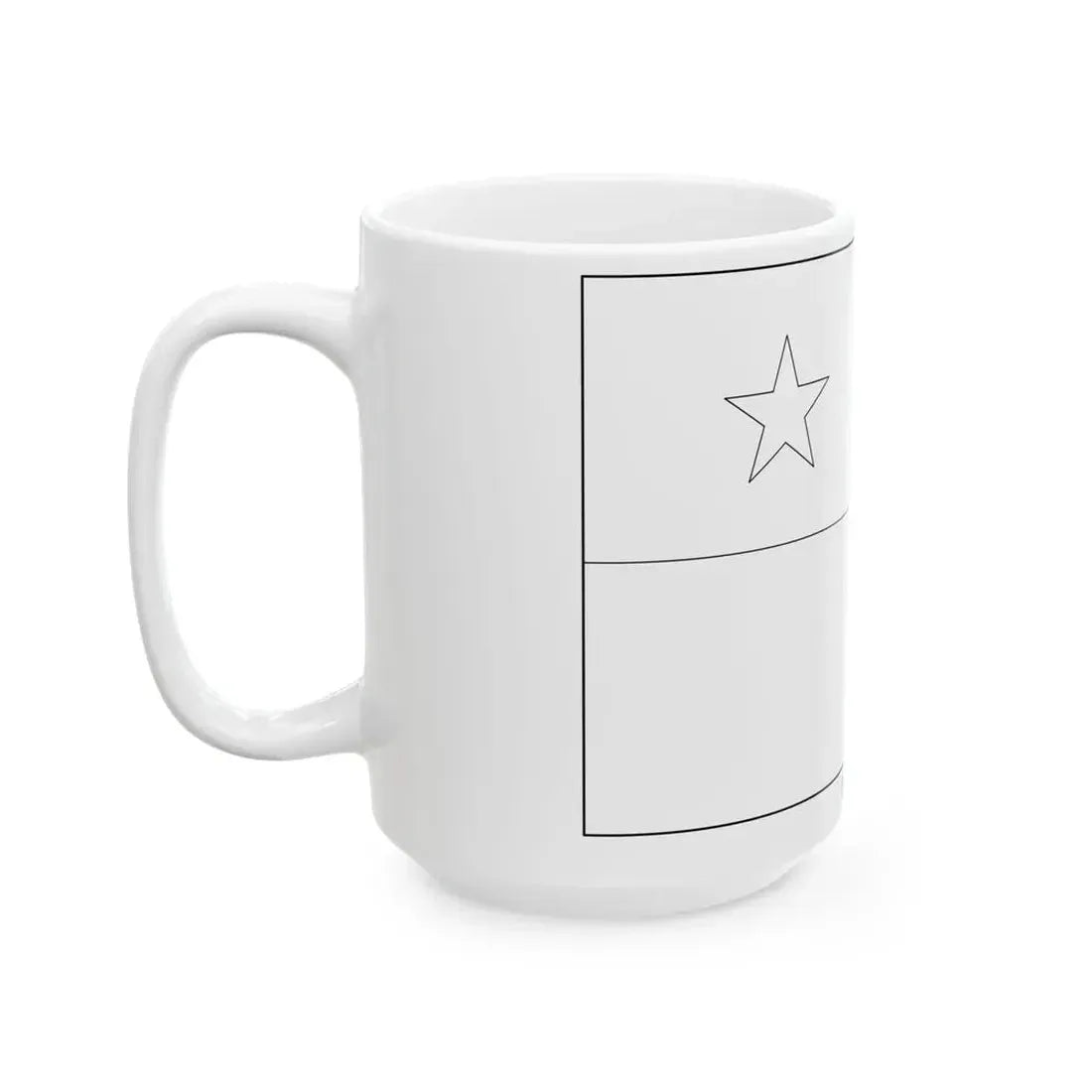Flag of Panama colouring page (Panama) White Coffee Mug - Go Mug Yourself