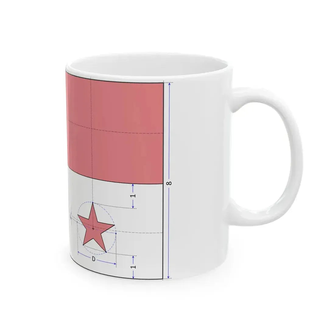 Flag of Panama construction sheet (Panama) White Coffee Mug - Go Mug Yourself