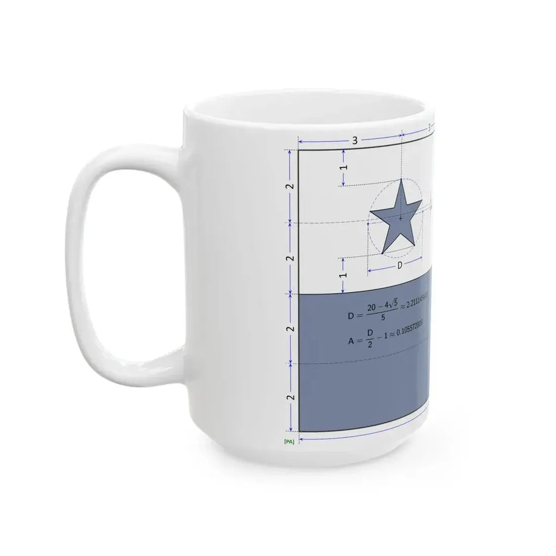 Flag of Panama construction sheet (Panama) White Coffee Mug - Go Mug Yourself