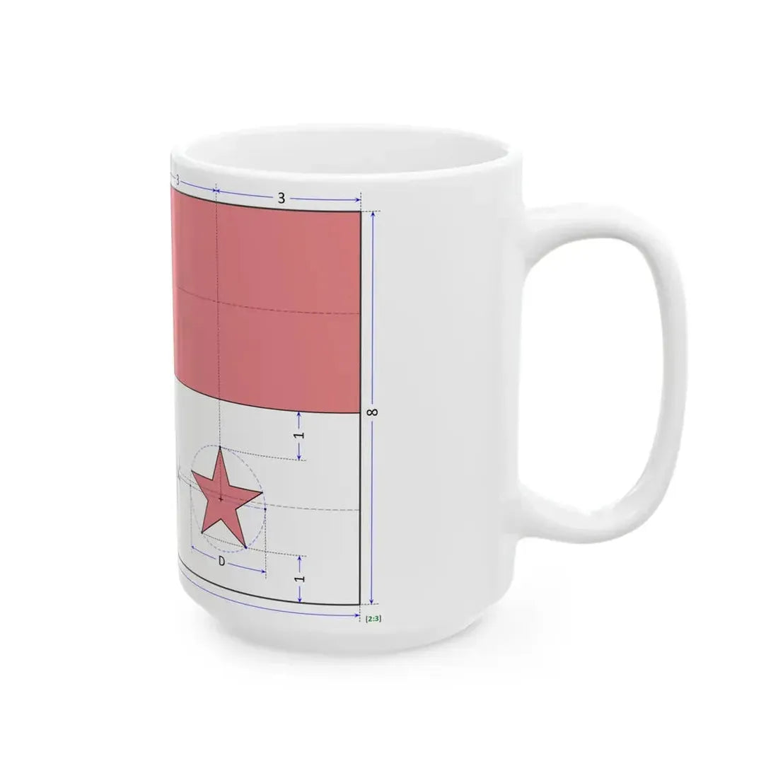 Flag of Panama construction sheet (Panama) White Coffee Mug - Go Mug Yourself
