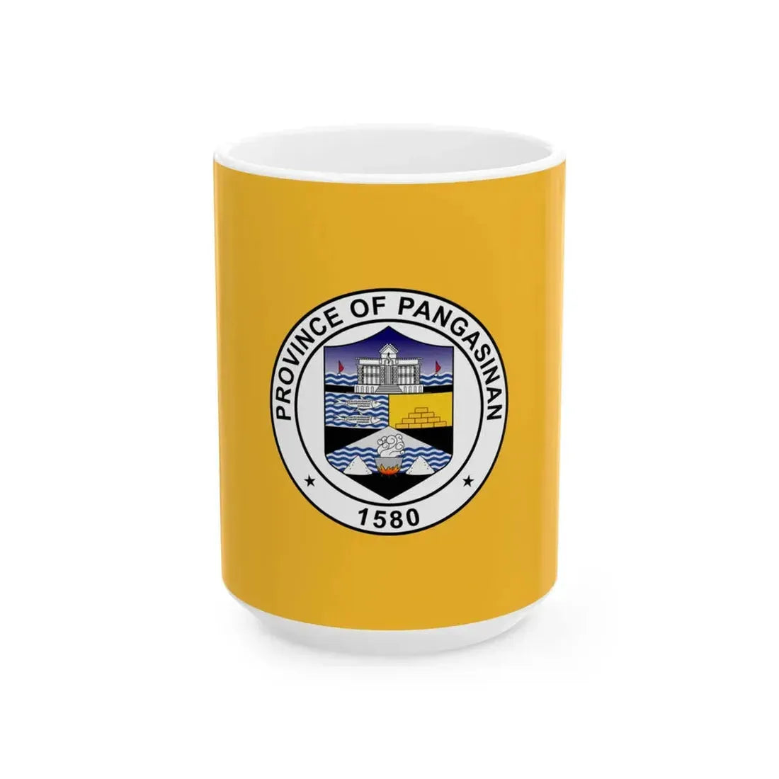 Flag of Pangasinan (Philippines) White Coffee Mug 15oz - Go Mug Yourself