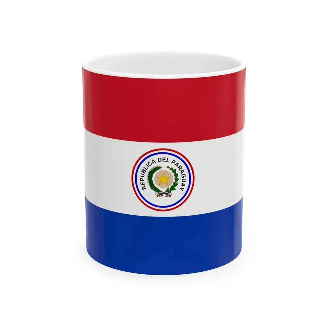 Flag of Paraguay 1842-1954 (Paraguay) White Coffee Mug 11oz - Go Mug Yourself