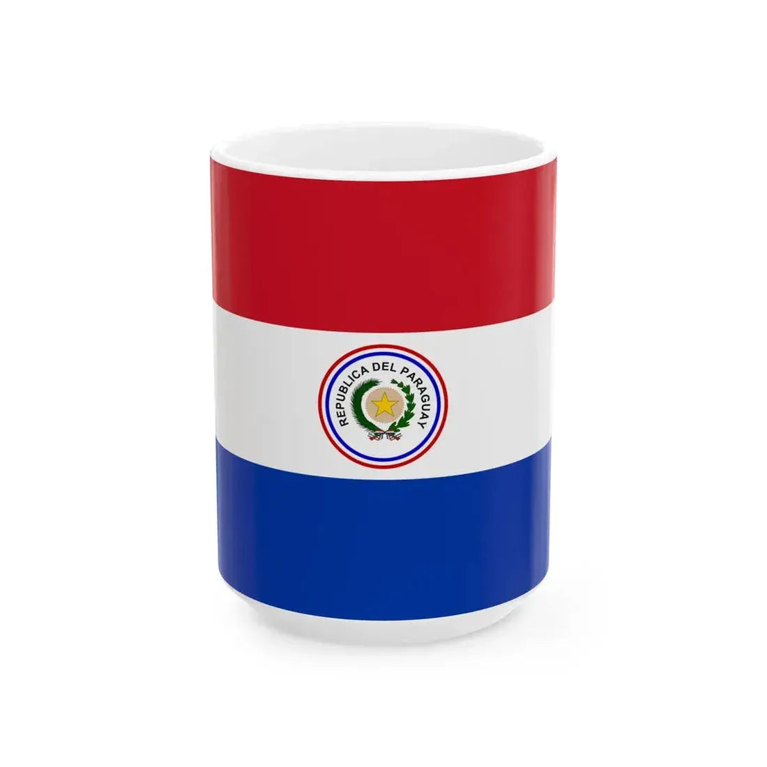 Flag of Paraguay 1842-1954 (Paraguay) White Coffee Mug 15oz - Go Mug Yourself