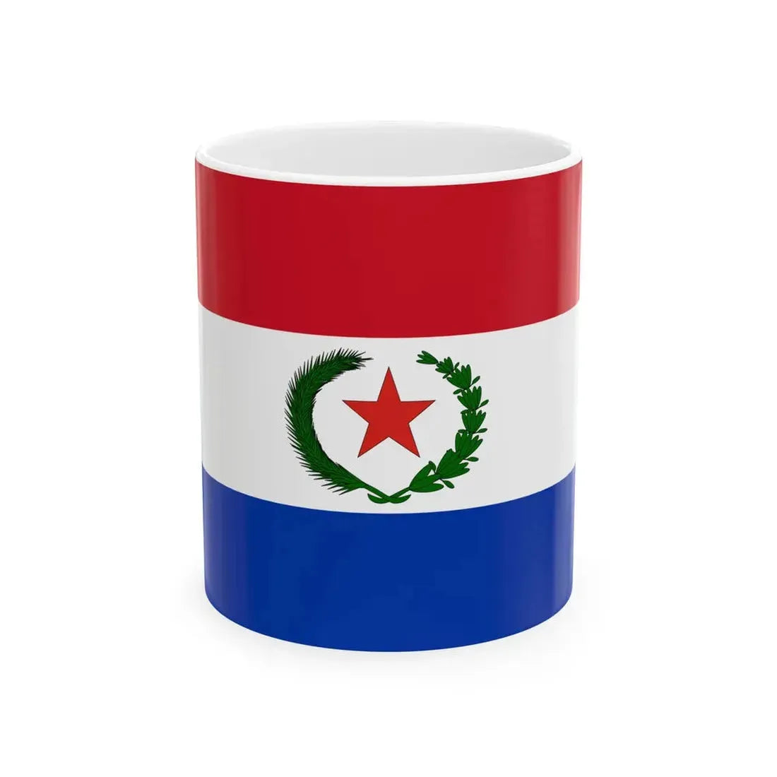 Flag of Paraguay 1924 (Paraguay) White Coffee Mug 11oz - Go Mug Yourself