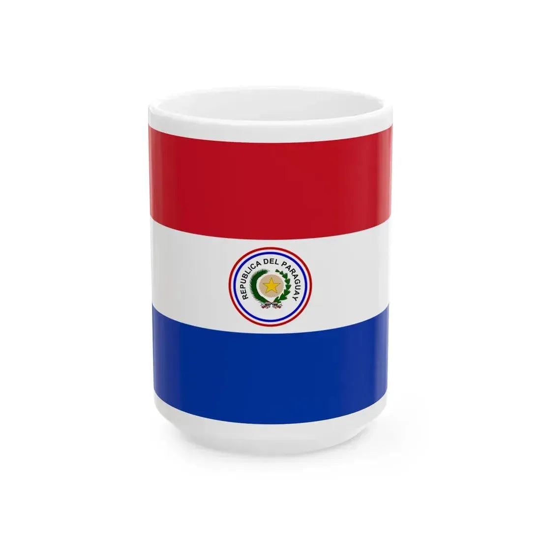 Flag of Paraguay 1954-1988 (Paraguay) White Coffee Mug 15oz - Go Mug Yourself