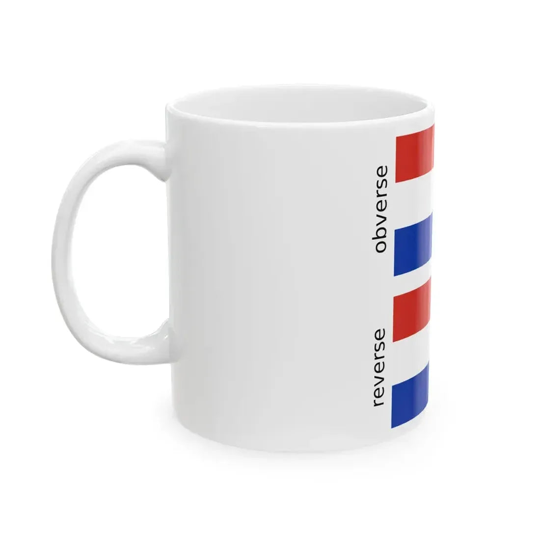 Flag of Paraguay both sides (Paraguay) White Coffee Mug - Go Mug Yourself