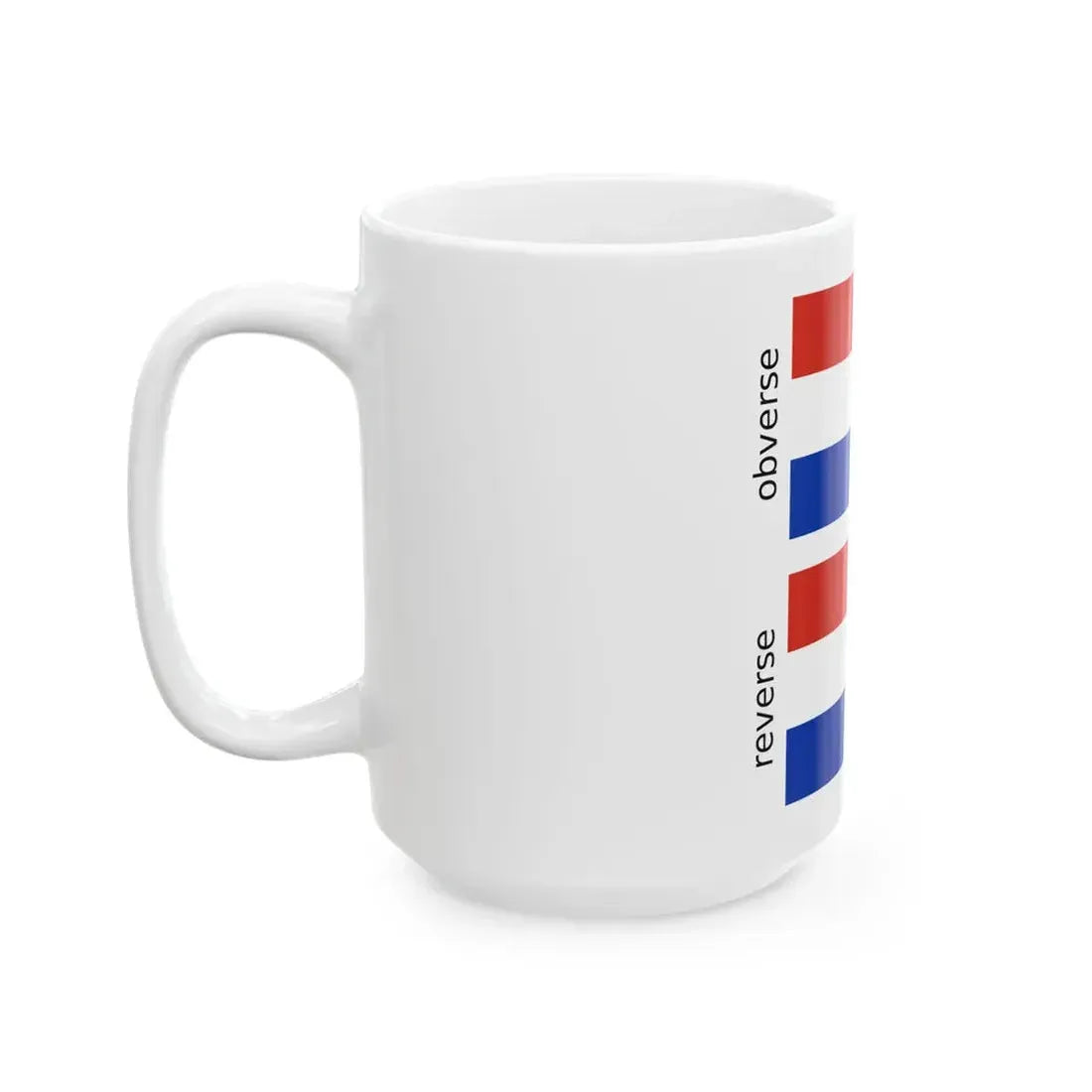 Flag of Paraguay both sides (Paraguay) White Coffee Mug - Go Mug Yourself