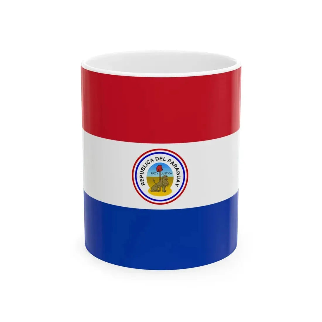 Flag of Paraguay reverse 1954-1988 (Paraguay) White Coffee Mug 11oz - Go Mug Yourself