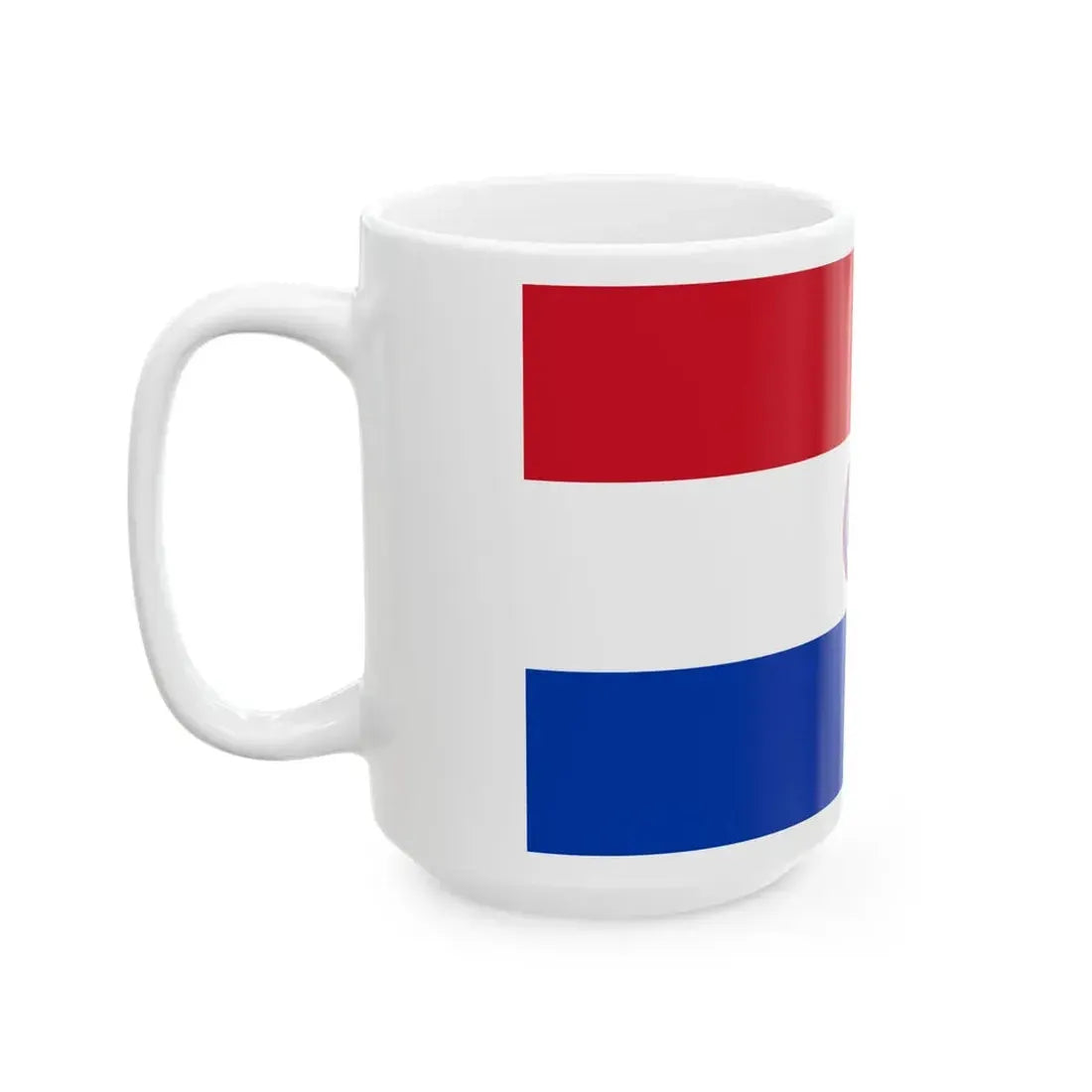 Flag of Paraguay reverse 1988-1990 (Paraguay) White Coffee Mug - Go Mug Yourself