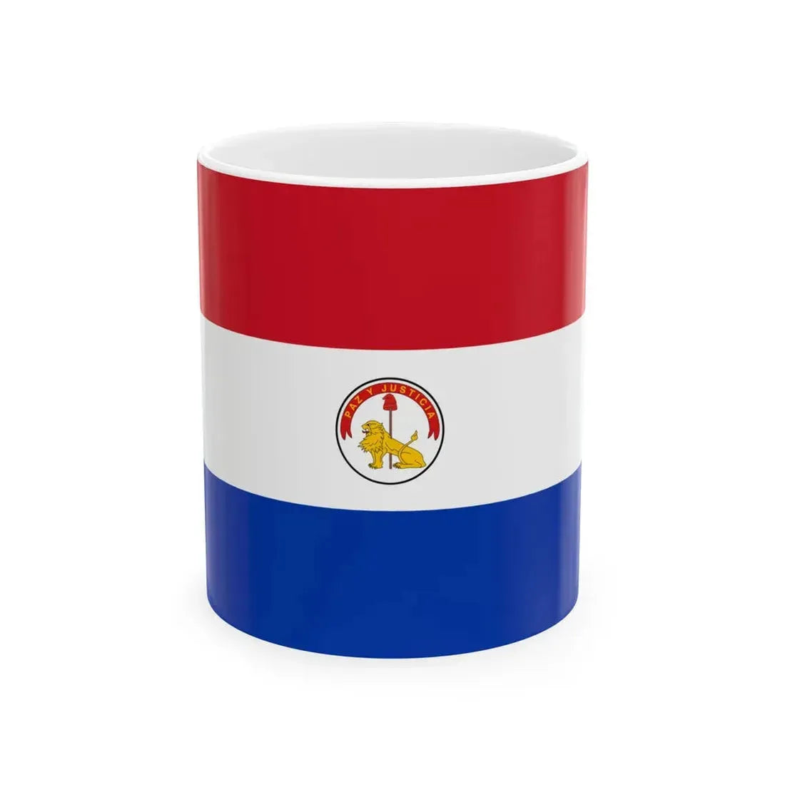 Flag of Paraguay reverse 1990-2013 (Paraguay) White Coffee Mug 11oz - Go Mug Yourself