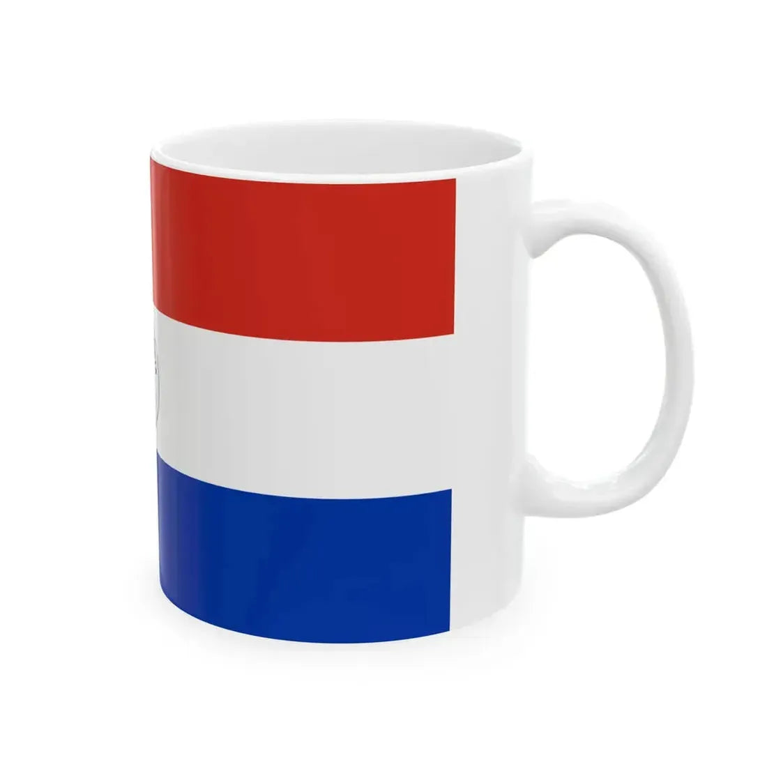 Flag of Paraguay reverse (Paraguay) White Coffee Mug - Go Mug Yourself