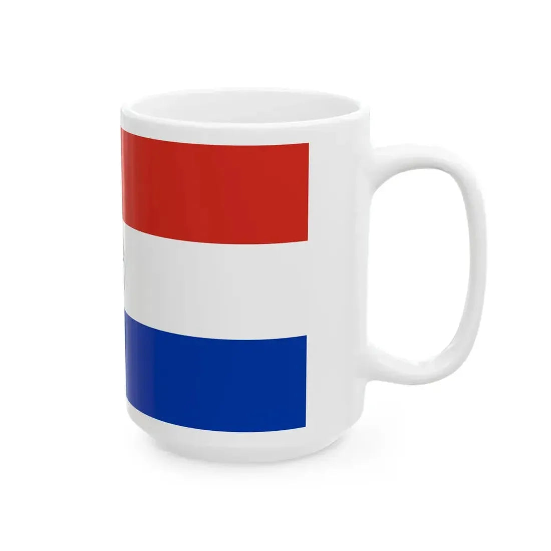 Flag of Paraguay reverse (Paraguay) White Coffee Mug - Go Mug Yourself