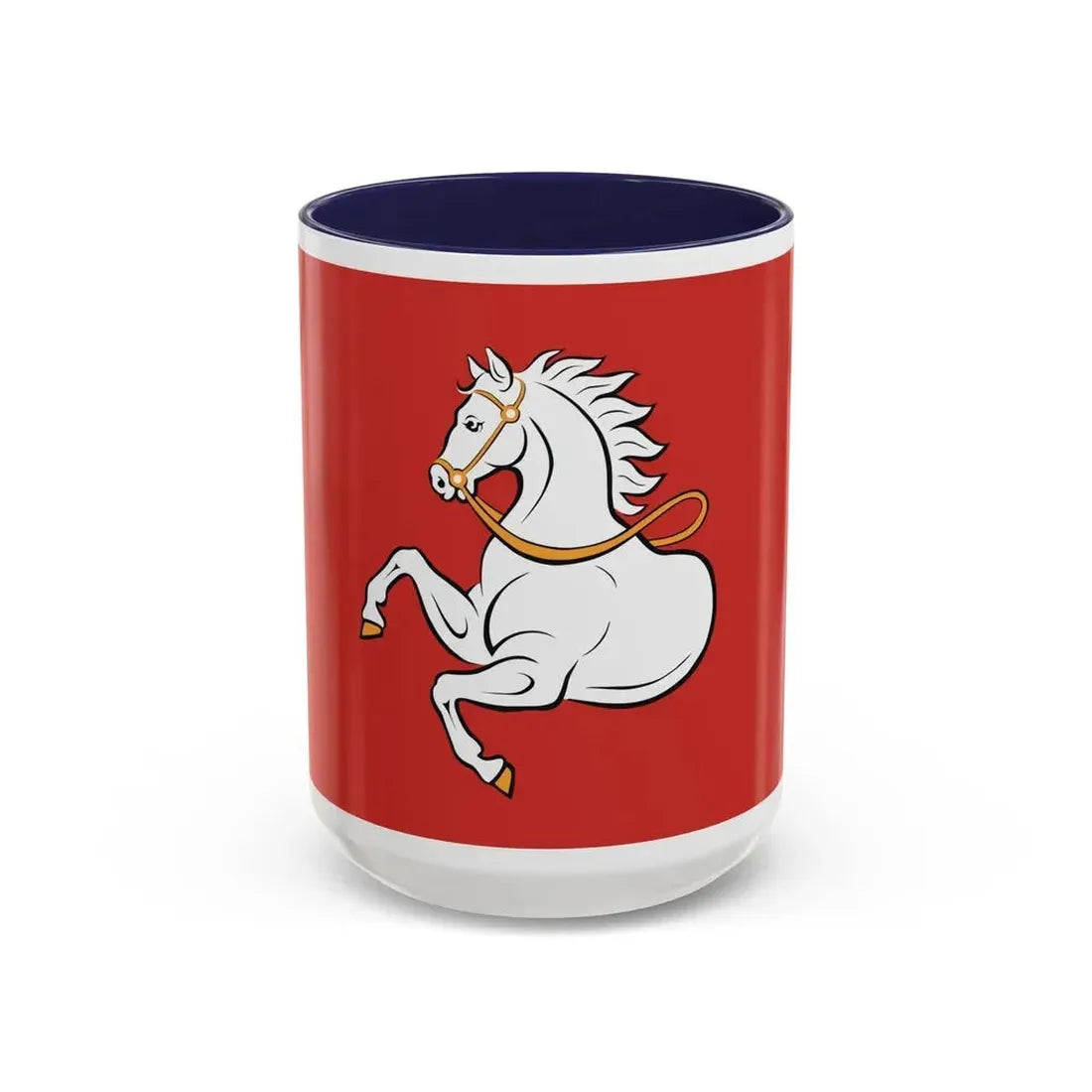 Flag of Pardubice Czech Republic - Accent Coffee Mug 15oz Navy - Go Mug Yourself