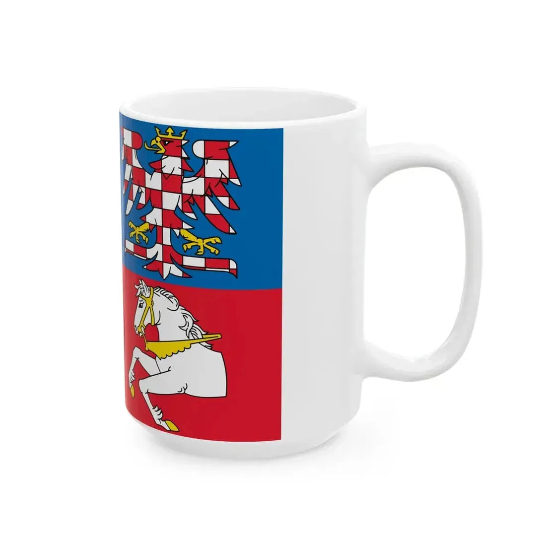 Flag of Pardubice Region (Czech Republic) White Coffee Mug - Go Mug Yourself